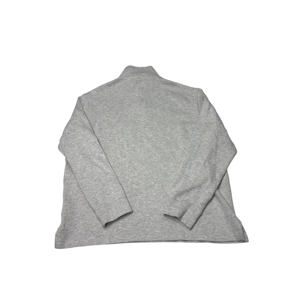 Polo Ralph Lauren Mens XL Heather Grey Cotton 1/4 Zip Pullover Sweater Pony Logo